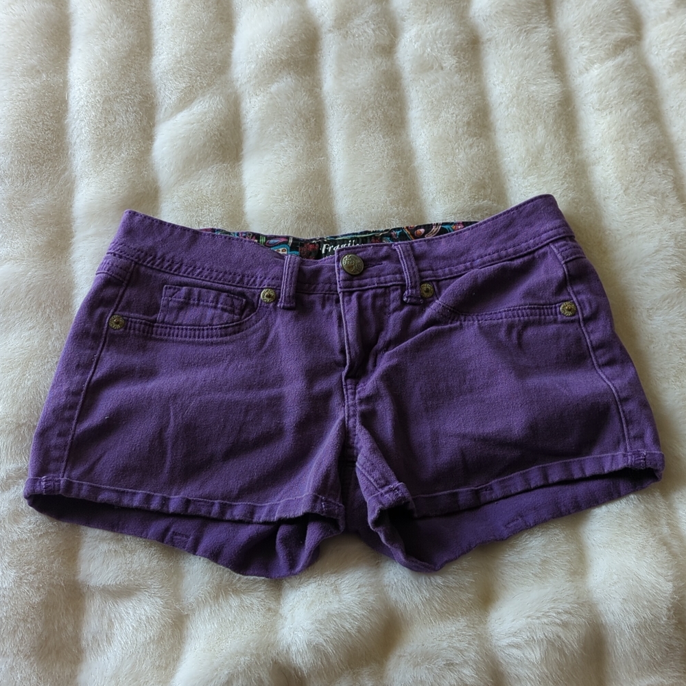Fragile Blue Jeans Purple Shorts